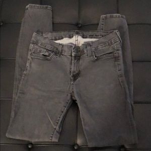 7 For All Mankind Grey Gwenevere Skinnies